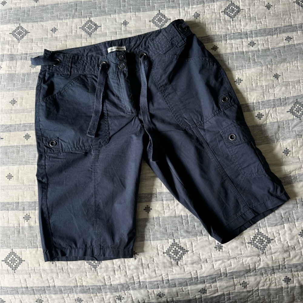 Women Navy Cargo Shorts